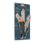 Juego de 2 pinzas + llave austable truper..